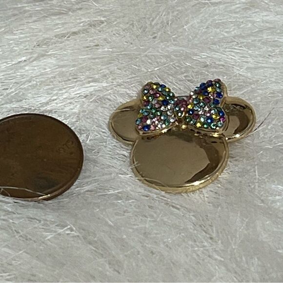 Disney  X Baublebar Minnie Mouse Gold Plated Multi Colored Bow Earrings - Picture 11 of 11